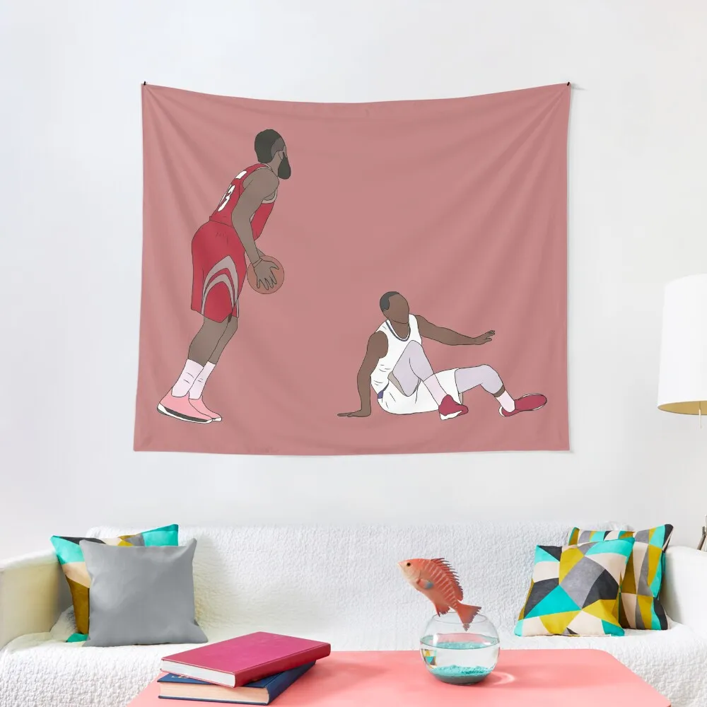 James Harden Crossover On Wesley Johnson Tapestry Living Room Decoration Wall Hanging Mushroom Tapestry