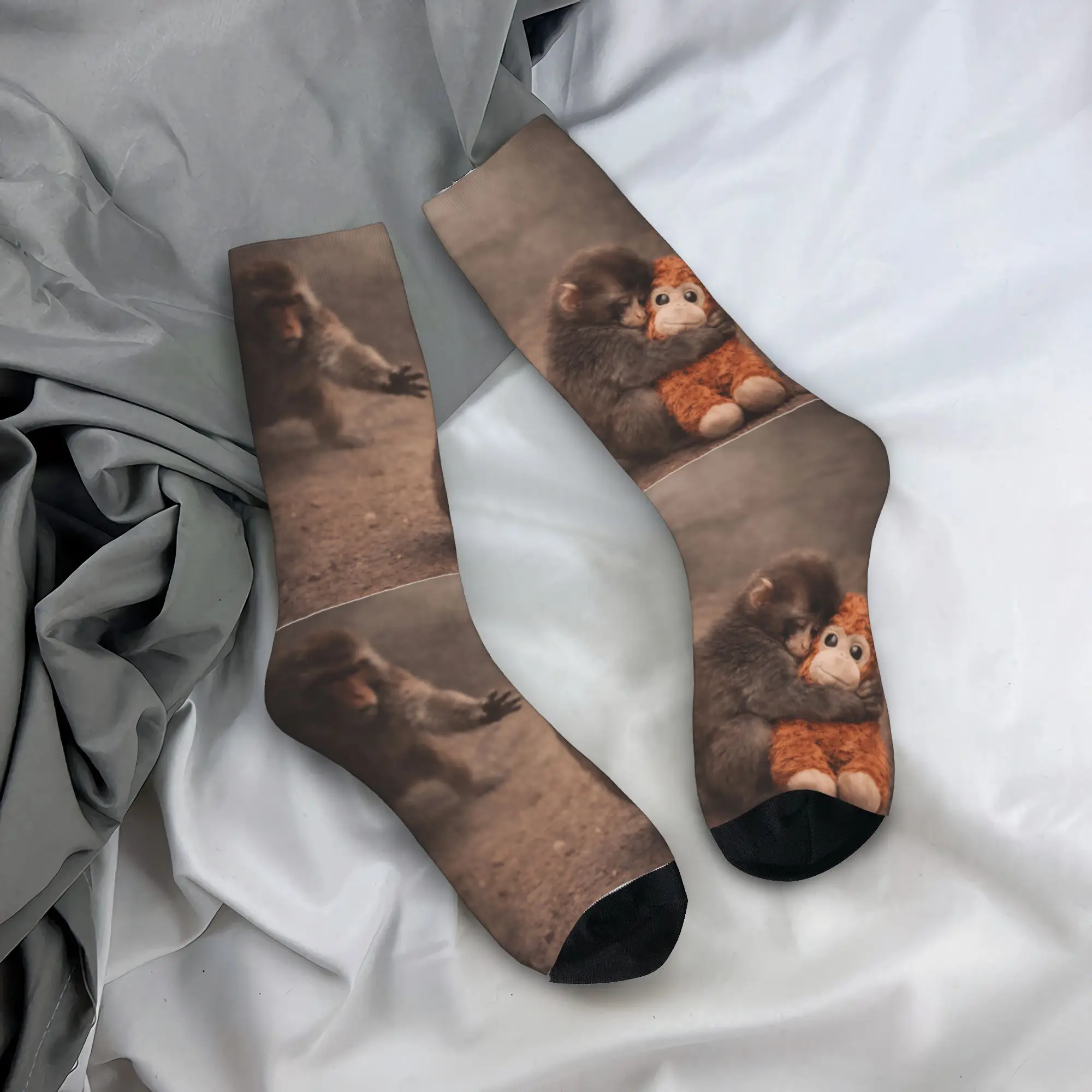 

Baby Punch Monkey Love Stockings Women Men Socks High Quality Funny Socks Winter Skateboard Anti Slip Printed Socks Gift
