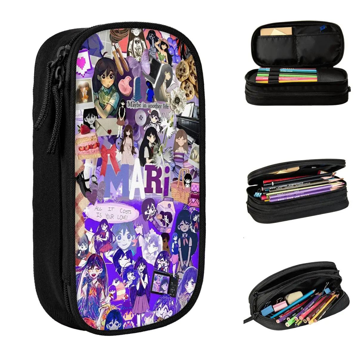 

Omori забавные видеоигры пенал коробка для ручек сумки студенческие большие вместительные школьные принадлежности косметические пеналы