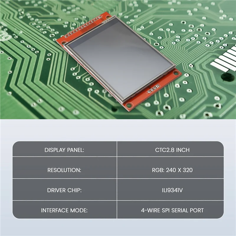 ABKI-240X320 SPI 2.8 Inch TFT Display SPI Serial Port 51 Drive ILI9341V LCD Serial Port Module STM32 Drive Display