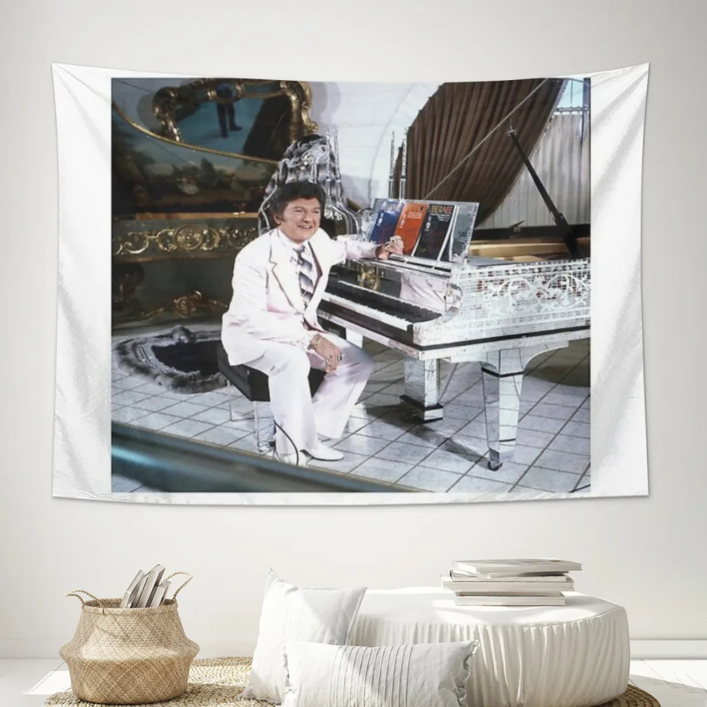 LIBERACE with piano  Tapestry Aesthetic Room Décor Wall Hogar Decorating