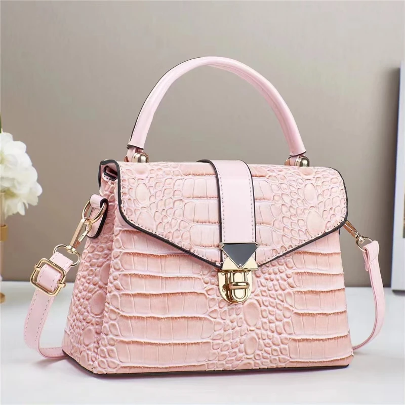 Fashion Luxury Brand Women's Handbags Genuine Leather Shoulder Crossbody Bag Crocodile Small Hard Square Portable Messenger Bags