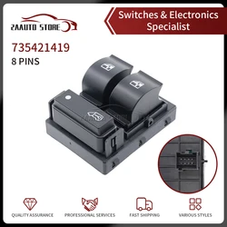 For Fiat Ducato Citroen Jumper II Peugeot Boxer II Window Control Switch Button 6554XP 6554.XP Black Base Power 735421419 735421