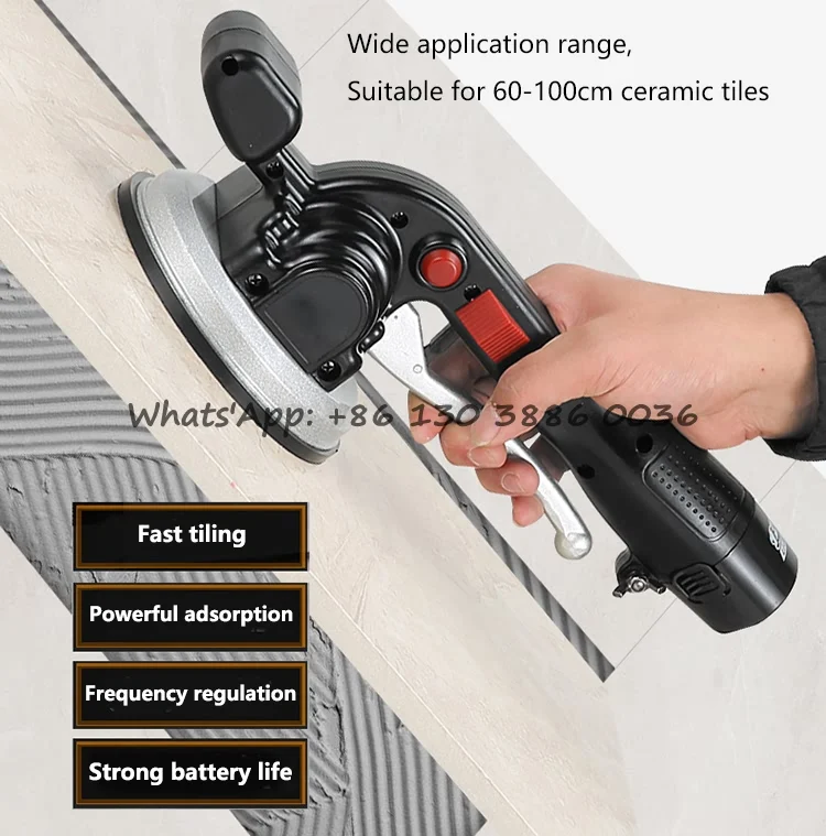 Hot Sell High Quality Professional Tool Handheld Tile Vibrator Suction Cups 12V Electric Leveling Floor Tiling Leveling Machine