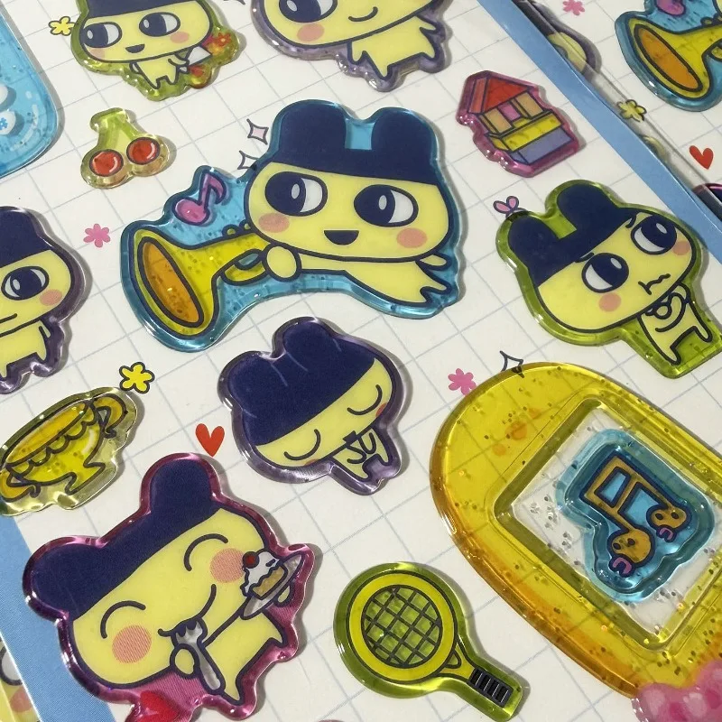 Neue Tamagotchi Mametchi Kuchipatchi Cartoon-Kreativ-Aufkleber, dreidimensionale Klebeaufkleber, personalisierte Animations-Peripherieaufkleber – Detail 5