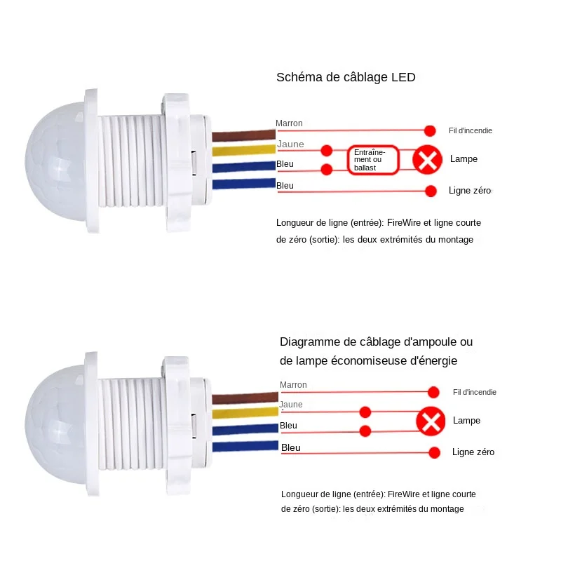 AC110-240V Infrared Motion Automatic Light Sensor IR Detector Switch Control Ceiling Light Human Body Automatic Induction