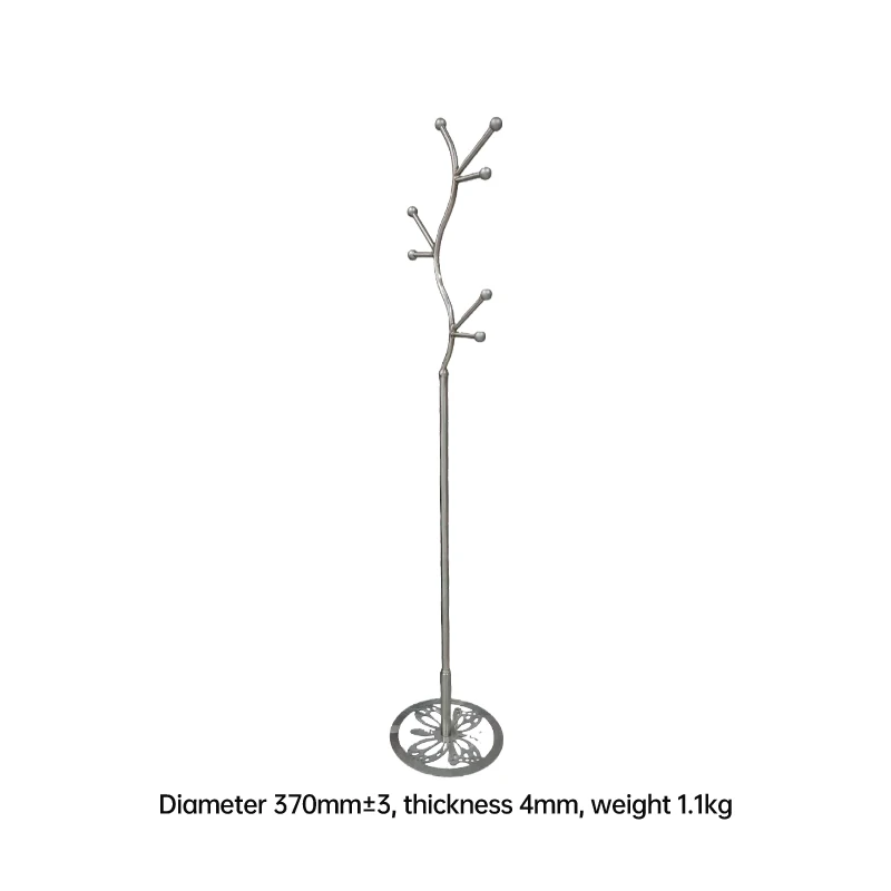 Tree shaped titanium alloy hanger with multiple hooks, modern design, adding decorative elements to living space, coat rack