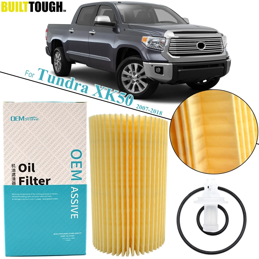 Oil Filter For Toyota Tundra XK50 2007 2008 2009 2010 2011 2012 2013 2014 2015 2016 2017 2018 4.6L / 5.7L V8 Engine 04152-YZZA4