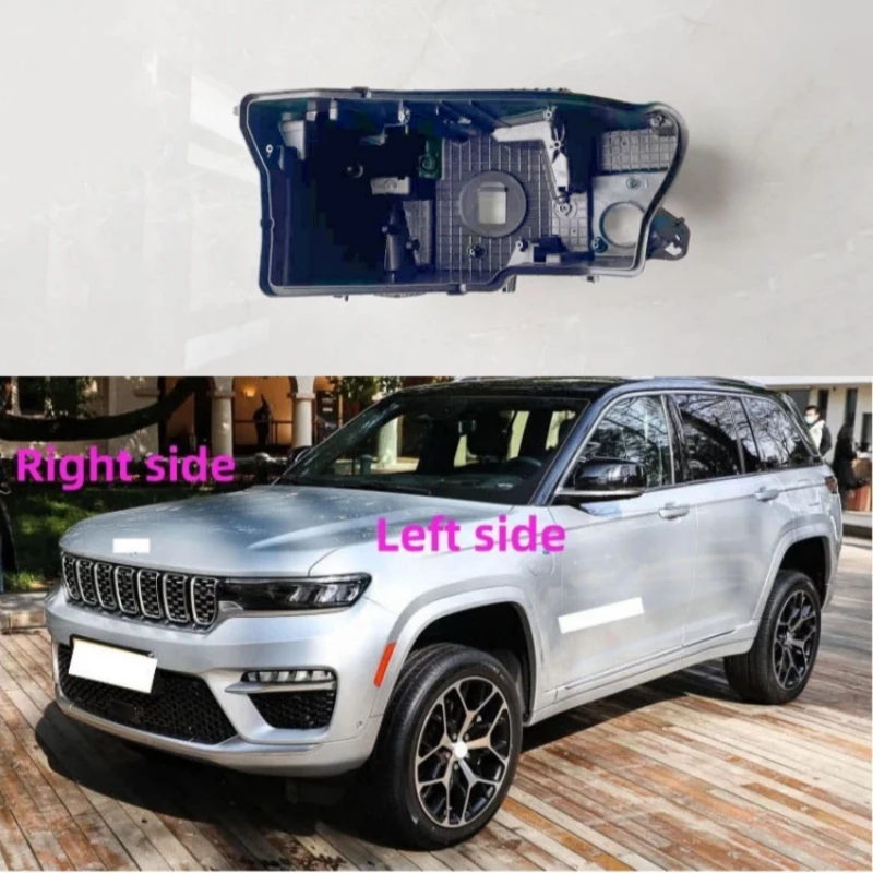 

For Jeep Grand Cherokee 4XE 2022 2023 2024 Headlamp Base Headlight Rear shell Headlight House Black rear shell