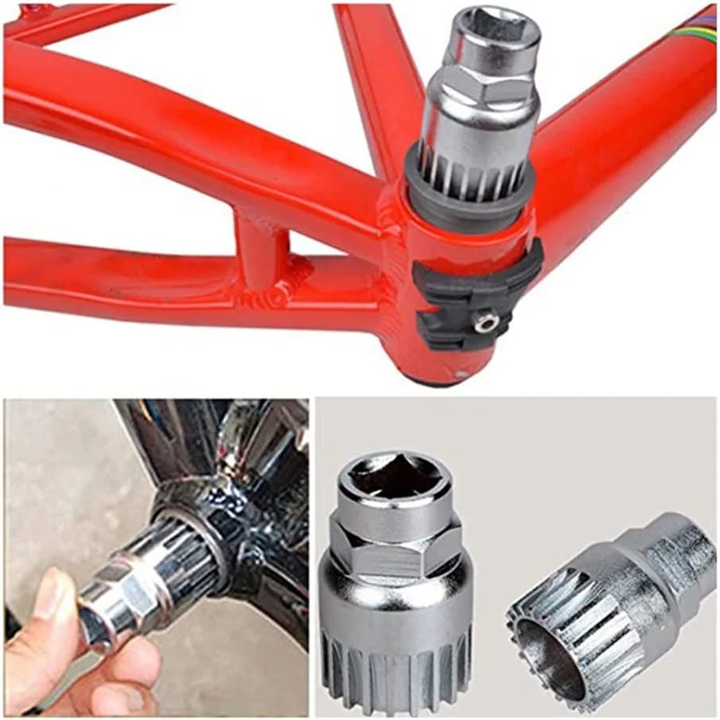 Bicycle Bottom Bracket MTB Bike Crank Extractor Remover BB Puller 20 Teeth Wrench Cycling Maintenance Repair Tools Accessories