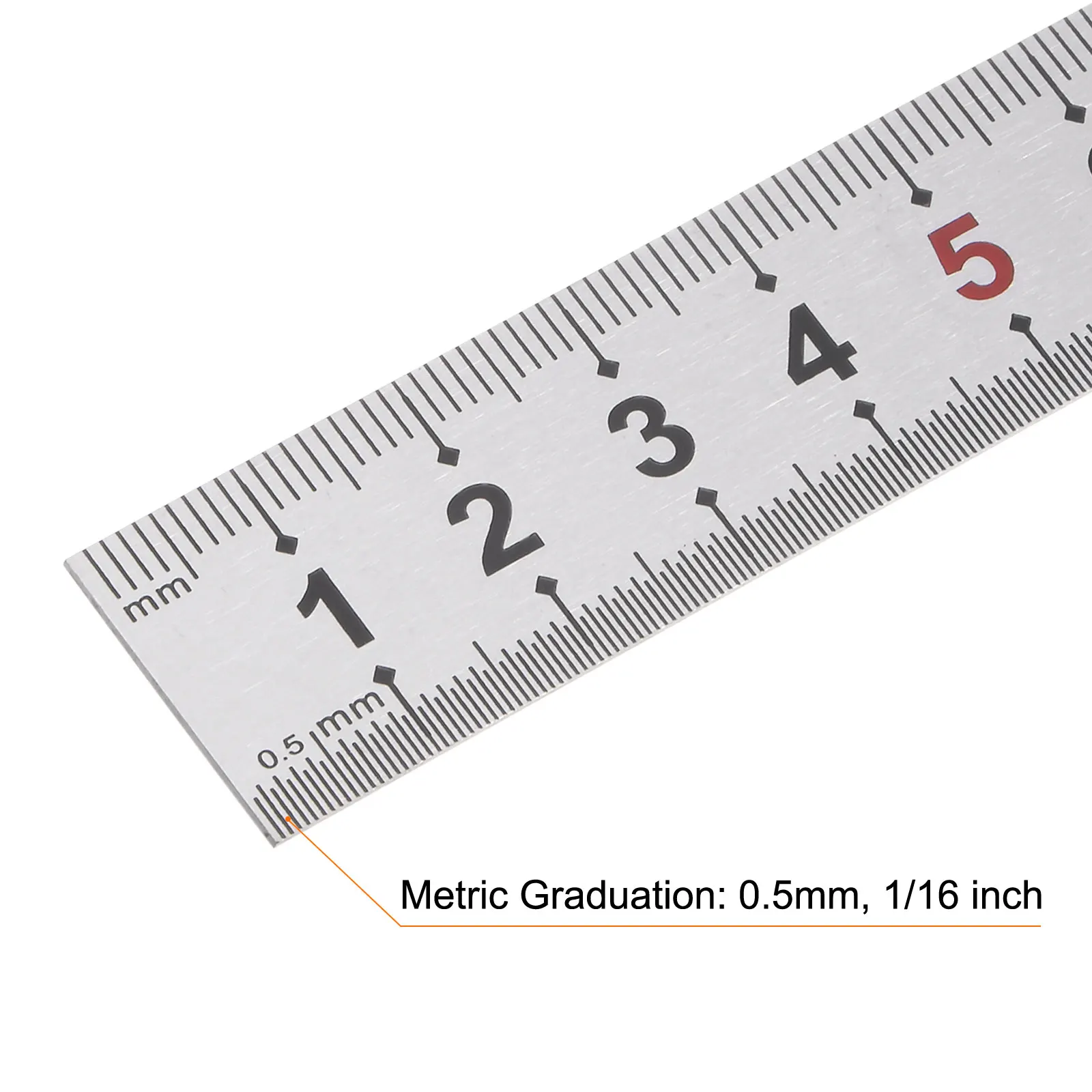 2pcs Stainless Steel Ruler 6-inch/15cm Metal Rulers 0.75" Wide, Inch and Metric Graduation Straight Edge Measuring Tool
