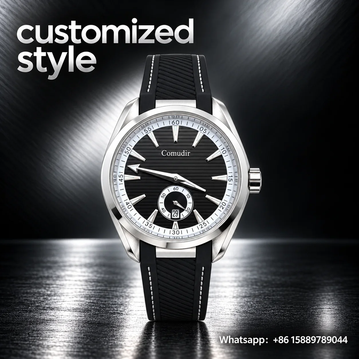2026 Sport Fashion 41mm Men’s Automatic Mechanical Movement Watch Stainless Steel Black Blue Rubber Strap