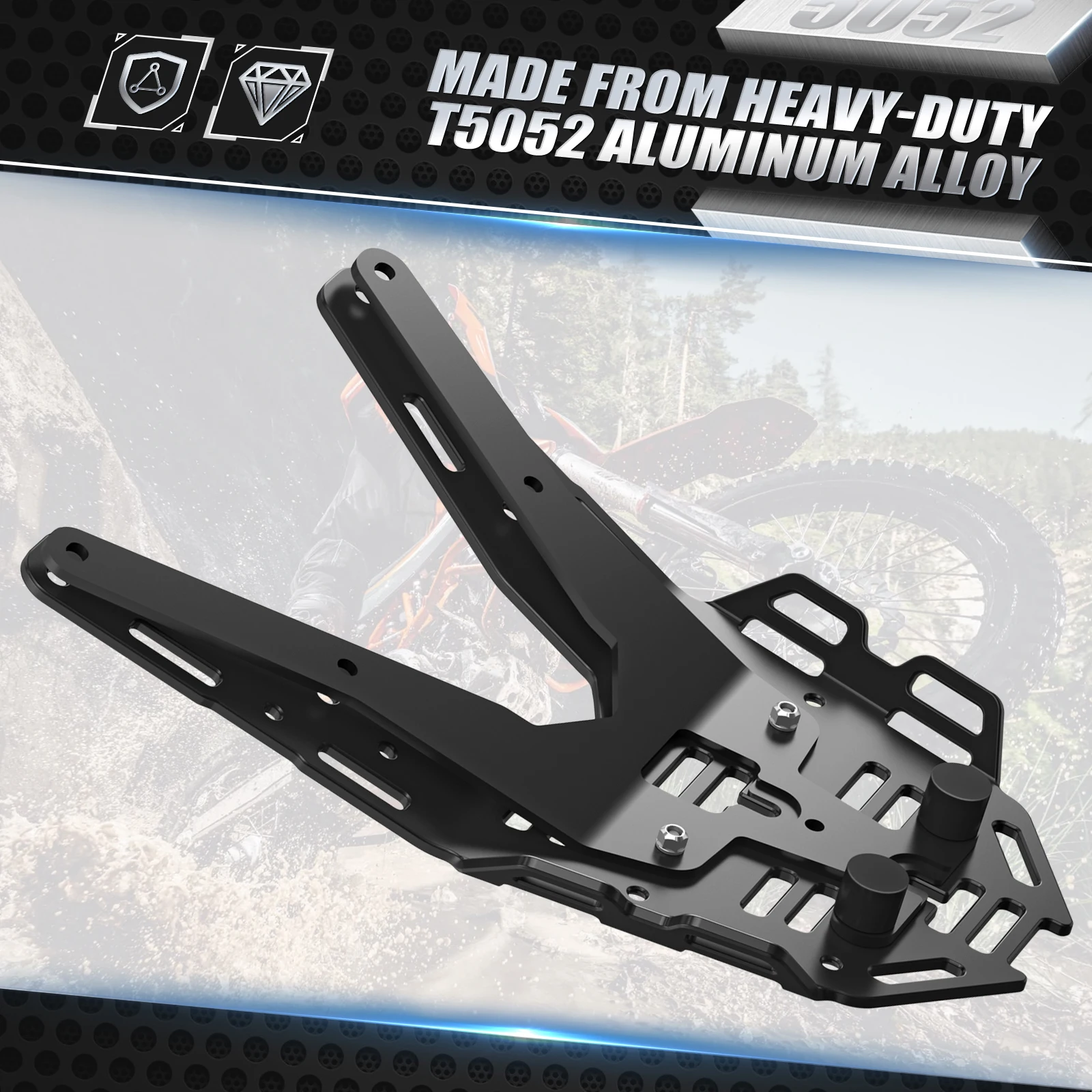 

Motorcycle Rear Luggage Rack for KTM 690 Enduro R 2019 2020 2021 2022 2023 690 EnduroR Saddlebag Rackless Bag Strapping Brackets