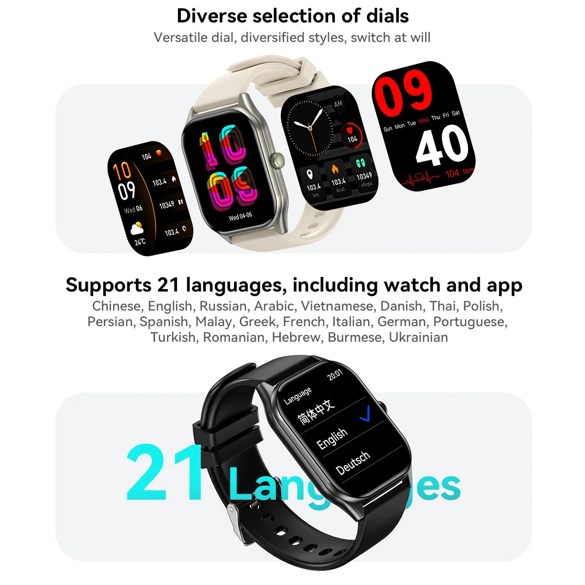 HOCO 1.955 TFT Touch Screen Ultra Thin Smart Watch Heart Rate Blood Oxygen Sleep Monitoring Bluetooth 5.0 Call Sports Watch IP67 view 5