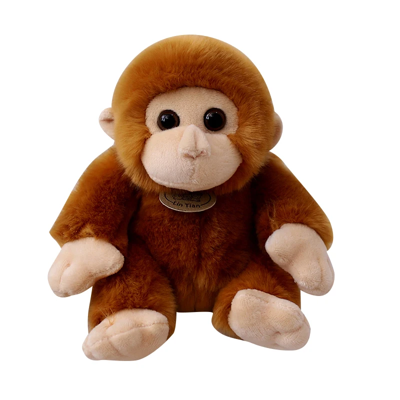 17cm Simulation Stuffed Lifelike Monkey Doll Plush Toys Cute Soft Forest Animals for Kids Girls Boys Birthday Gifts Home Decor