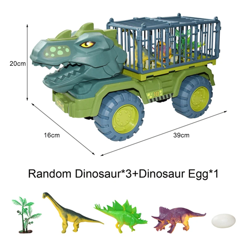 Car Toy Dinosaurs Transport Carrier Vehicle Indominus Rex Jurassic World Park Truck Model Game for Children Birthday Kids Gifts