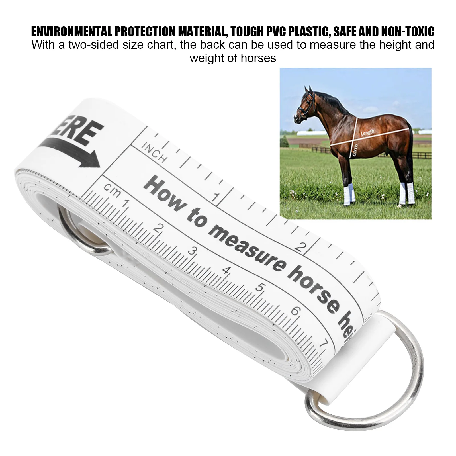 Portable Animal Weight Tape Measure Bust Height Measuring Tape Farm Equipment for Horse