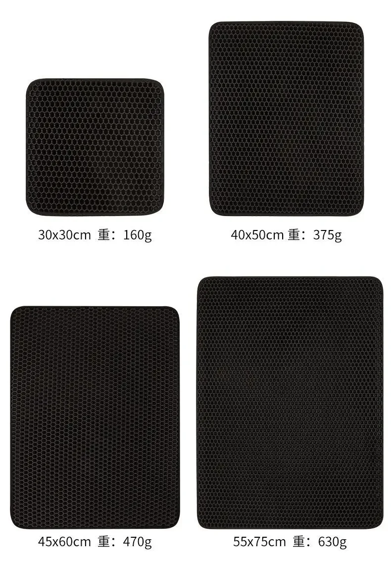 Cat Litter Mat with Gift Double Layer Waterproof Pet Litter Box Mat Non-slip Sand Cat Pad Washable Bed Mat Clean Pad Products