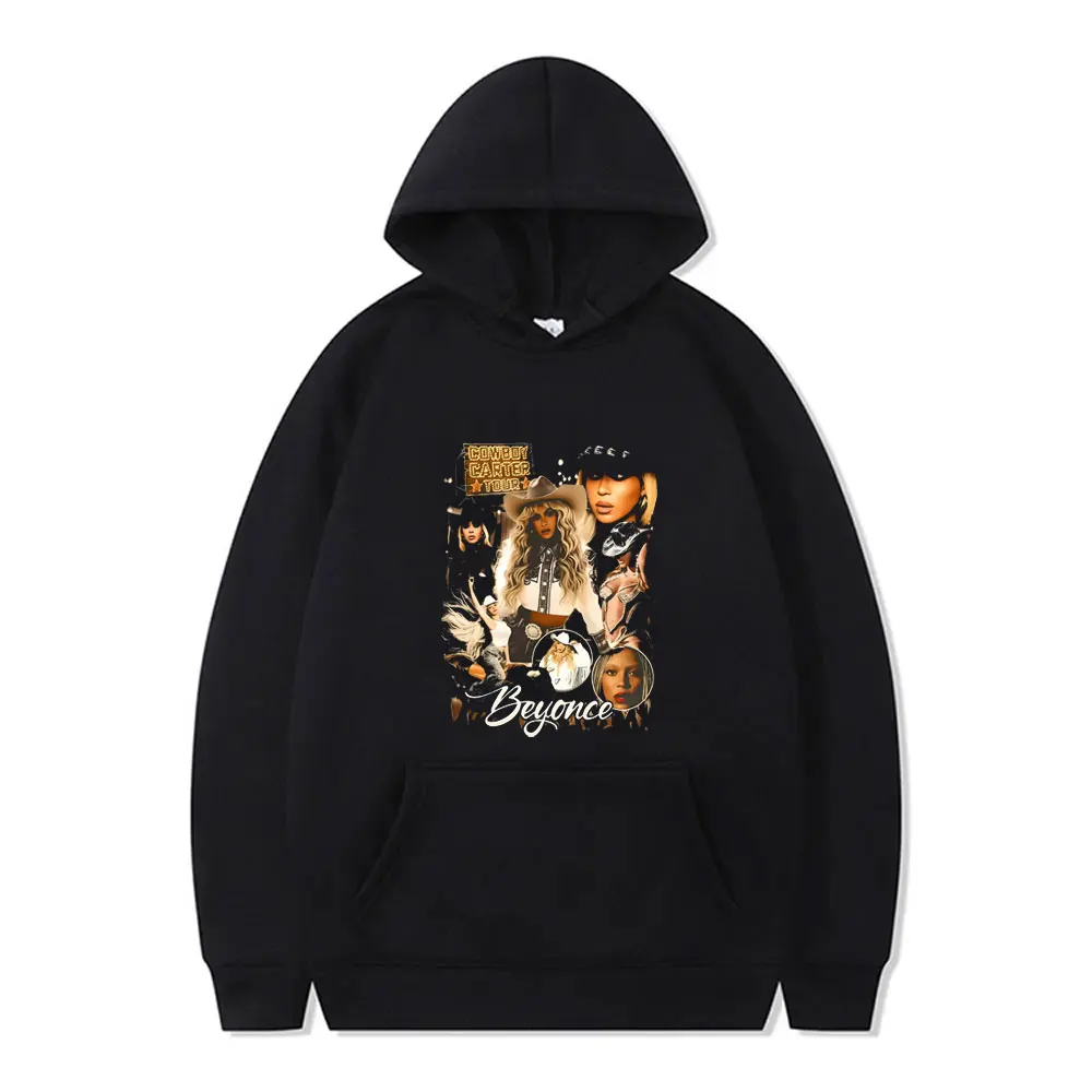 

Beyonce Cowboy Carter Tour Merch Hoodie Men Women Fashion Pop Music Pullover Hoodies Unisex Casual Oversized Hooded Tracksuit