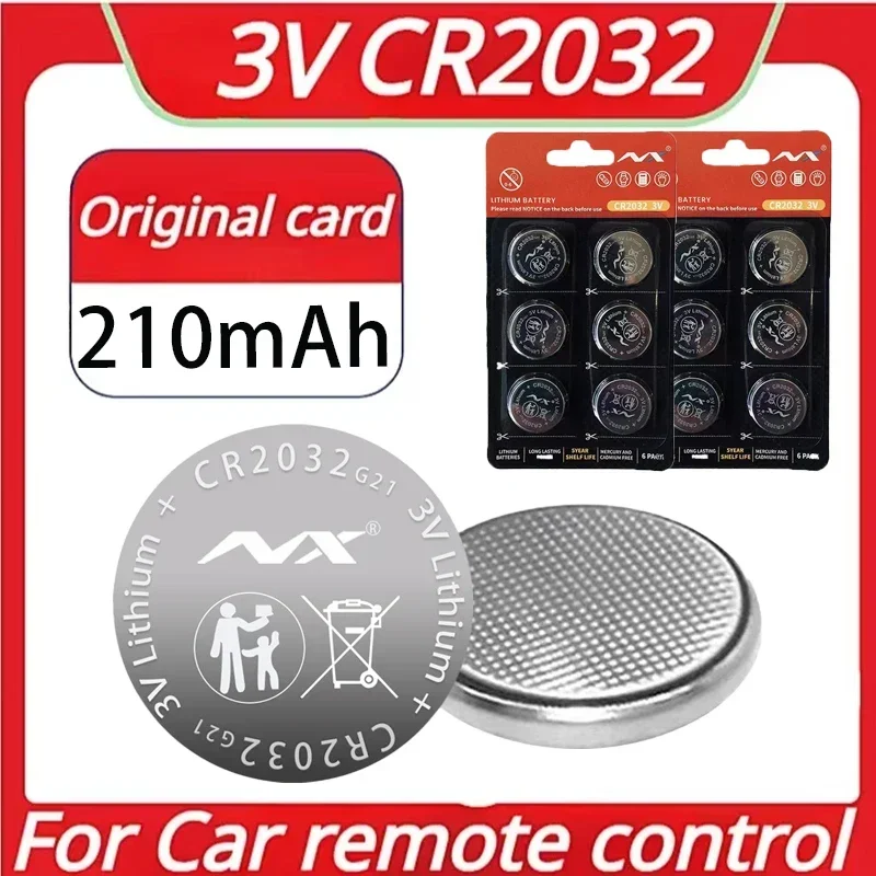 1-10Set Original Panasonic CR2032 210mAh Lithium Battery Watch Toy Calculator Car Key Remote Control Button Coin Cells