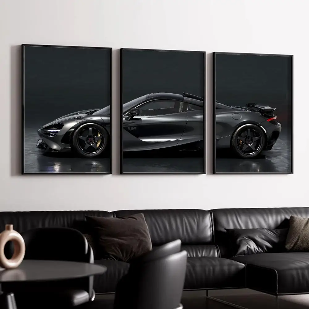 Black 7-750S Speed Machine Painting Calligraphy Canvas Wall Art Poster Set for Bedroom Living Room Home Decor Prints Gift
