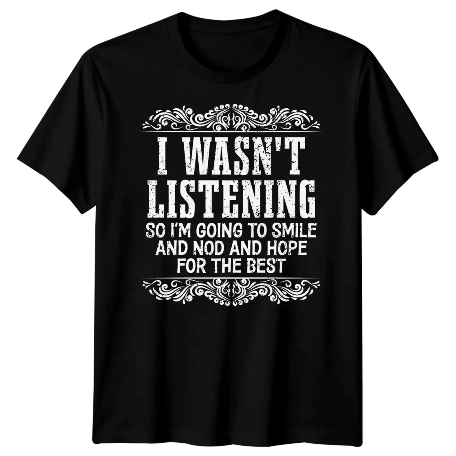Camiseta divertida para hombre, I Wasn't Listening, Vatertag Bester Vater aller Zeiten, Papa Leben FD, vintage, lavada, suave