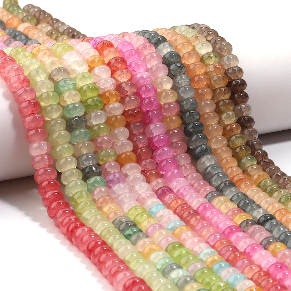 1 String 5x8mm Glass Beads Colorful Abacus Flat Round Loose Beads For Jwelry Making DIY Crafts Bracelets Necklace Accessories image 3