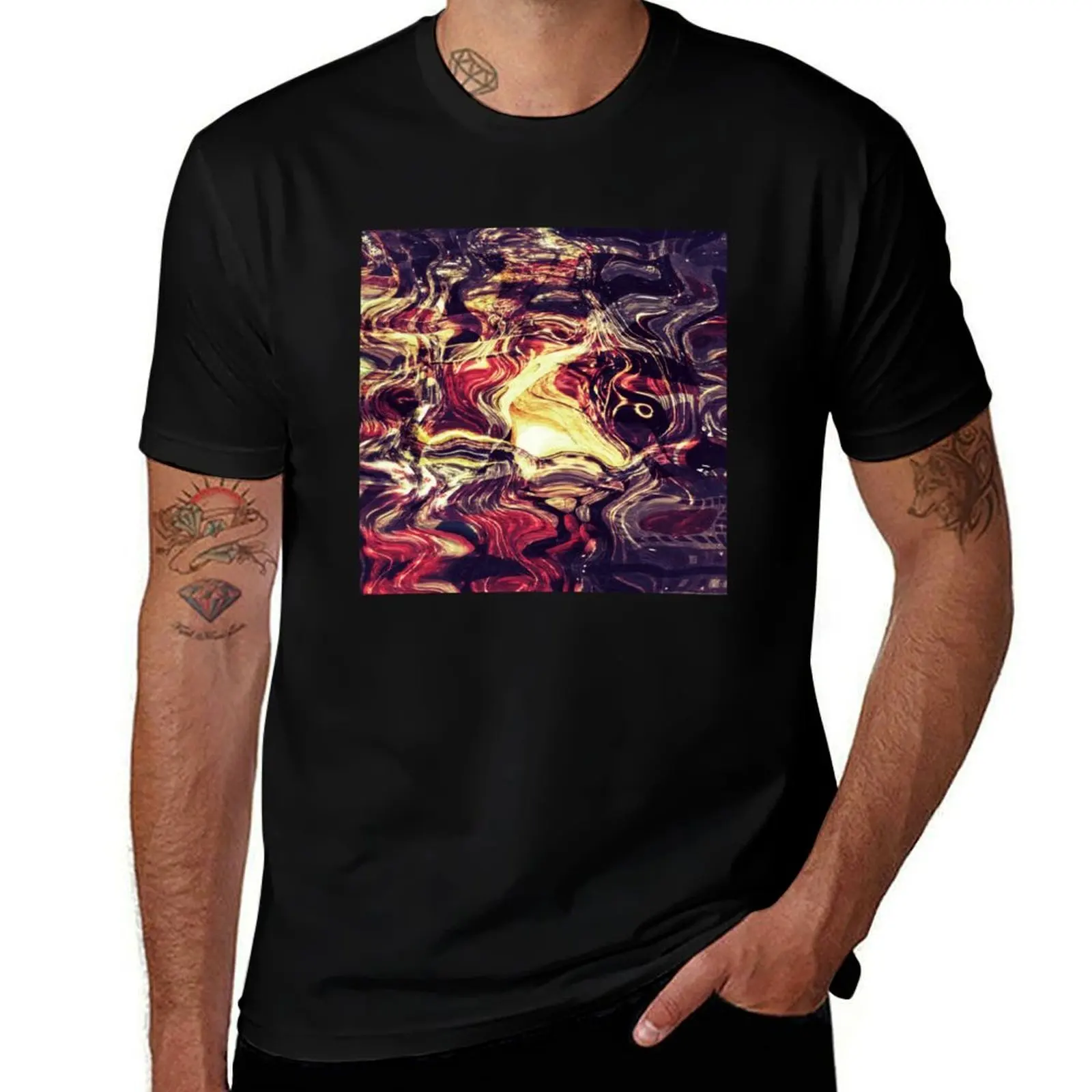 

Abstract Digital Art_073 T-Shirt cotton graphic tees oversize t-shirts man blue archive t shirt men 100℅ cotton