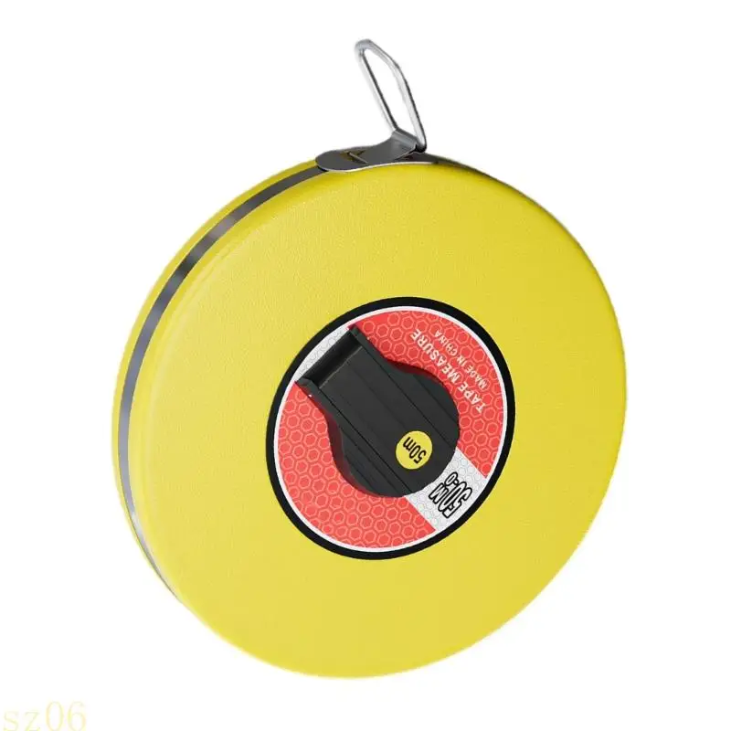 Q2Q4 10/15/20/30/50m Hand Crank Fiberglass Tape Measure Feature Shockproof ABS Housing for Longevity Construction Ruler Tape