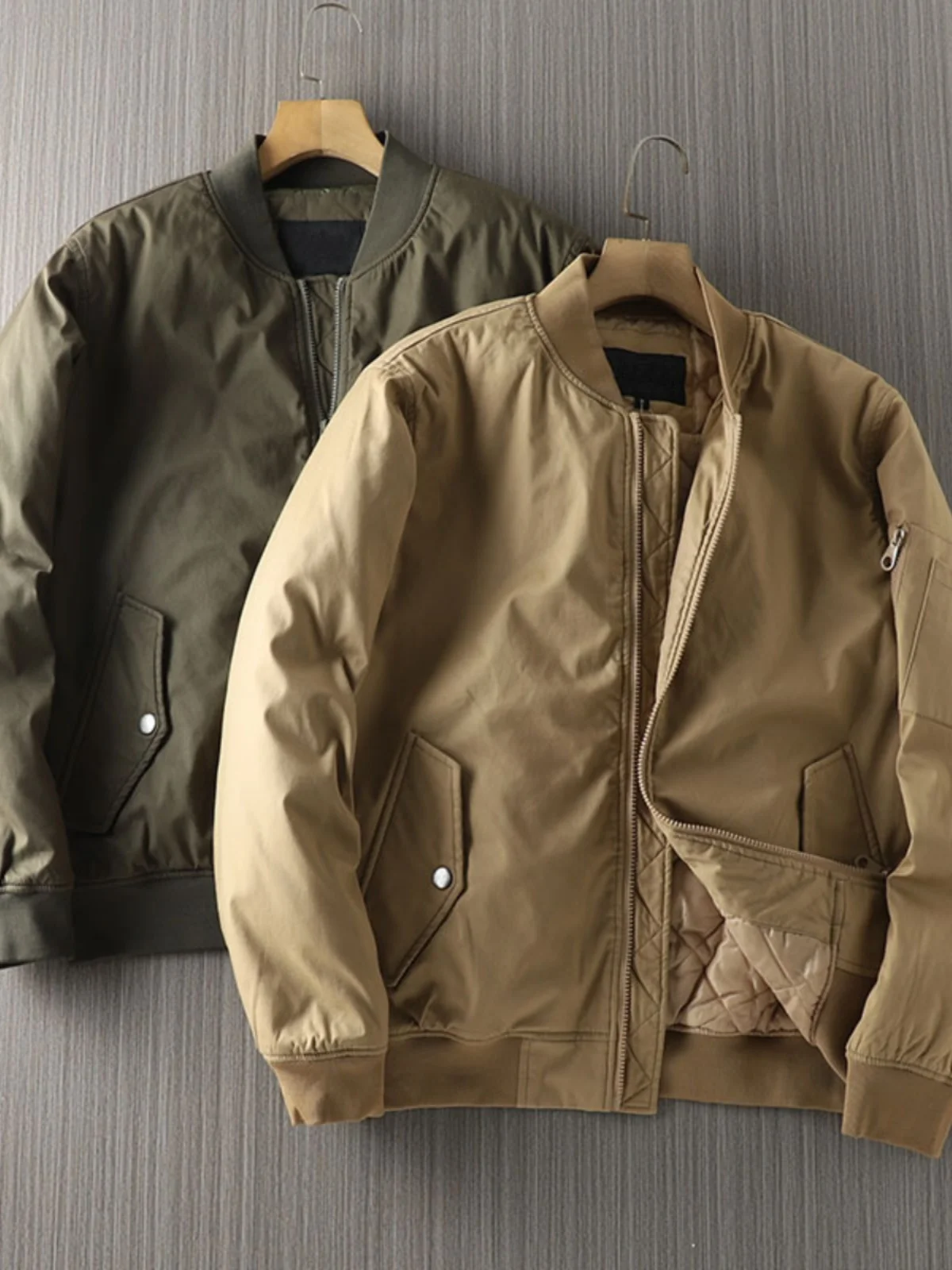 

Утепленная хлопковая куртка мужская с воротником-стойкой, однотонная, повседневная, в американском ретро-стиле, зимняя, новая, модная, городская, приталенного кроя