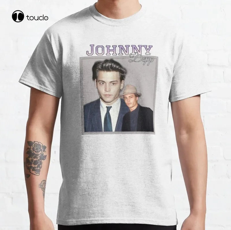 Johnny Depp Classic T-Shirt Cotton Tee Shirt Unisex Custom Aldult Teen Unisex Digital Printing Tee Shirts Fashion Tshirt Summer