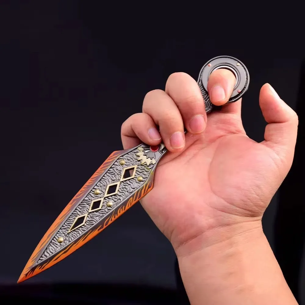 22cm Heirloom Wraith Kunai Apex Legends Urządzenia peryferyjne do gier Broń Metal Ninja Obrotowy model broni Melee Prezenty Kolekcje zabawek