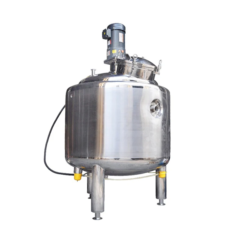 2024 Hot Sale 250l Open Mobile Storage Tank Stainless Steel Mixing Tank Electric Liquid Hand Soap Mixing Tank