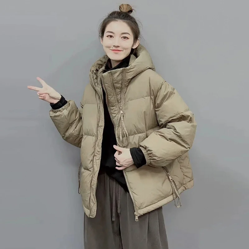 

Парки женские до колена зимние модальные подкладки пуховые двухслойные удлиненные подол вневременные элегантные высокие и низкие утягивающие классические изысканные