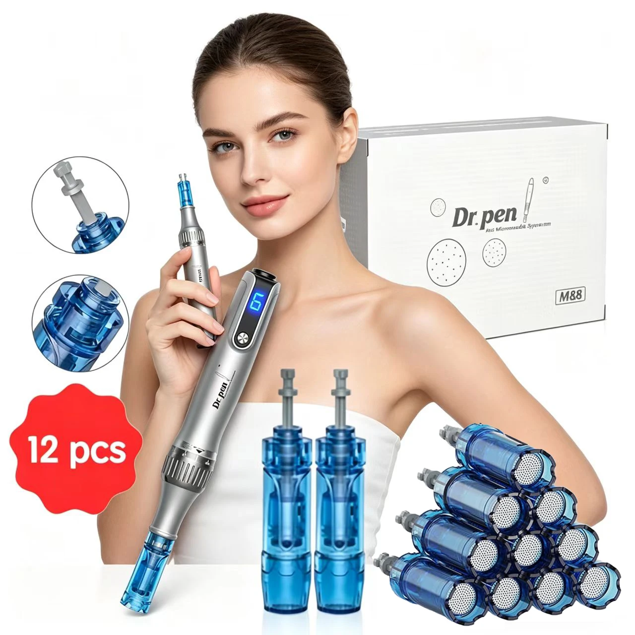 dr-pen-m8s-wireless-autentico-derma-pen-m8s-con-12-cartucce-di-aghi-lunghezza-025mm-regalo-per-il-giorno-del-re