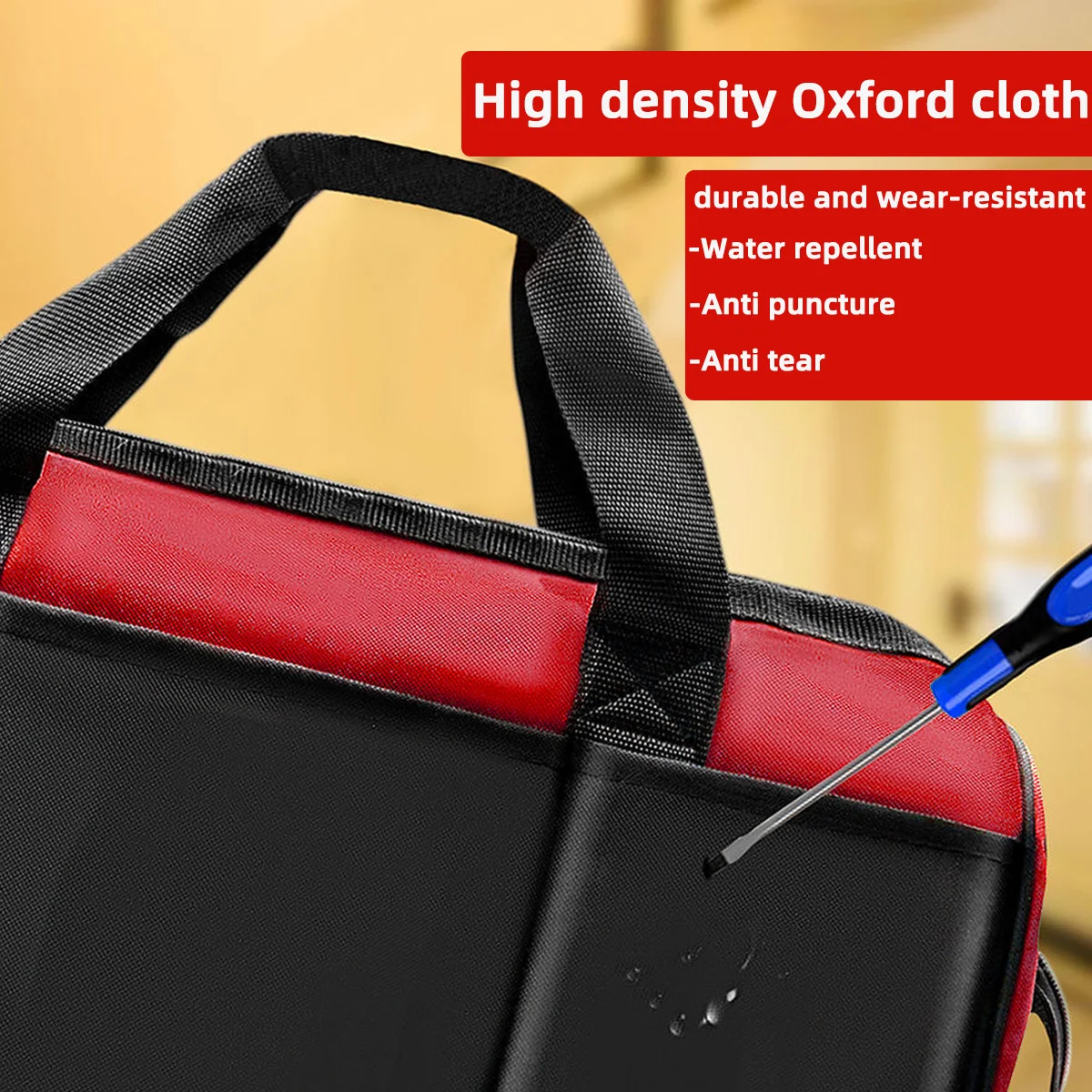 مجموعة أدوات الكهربائي 14 جيب أداة حقيبة يد سعة كبيرة مقاوم للماء قماش مجموعة أدوات أكسفورد تخزين ملابس حقيبة متعددة الأغراض #3