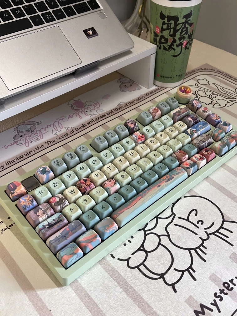 Impressionist keycaps, five-sided sublimation keycaps FDA height, original height FOA height
