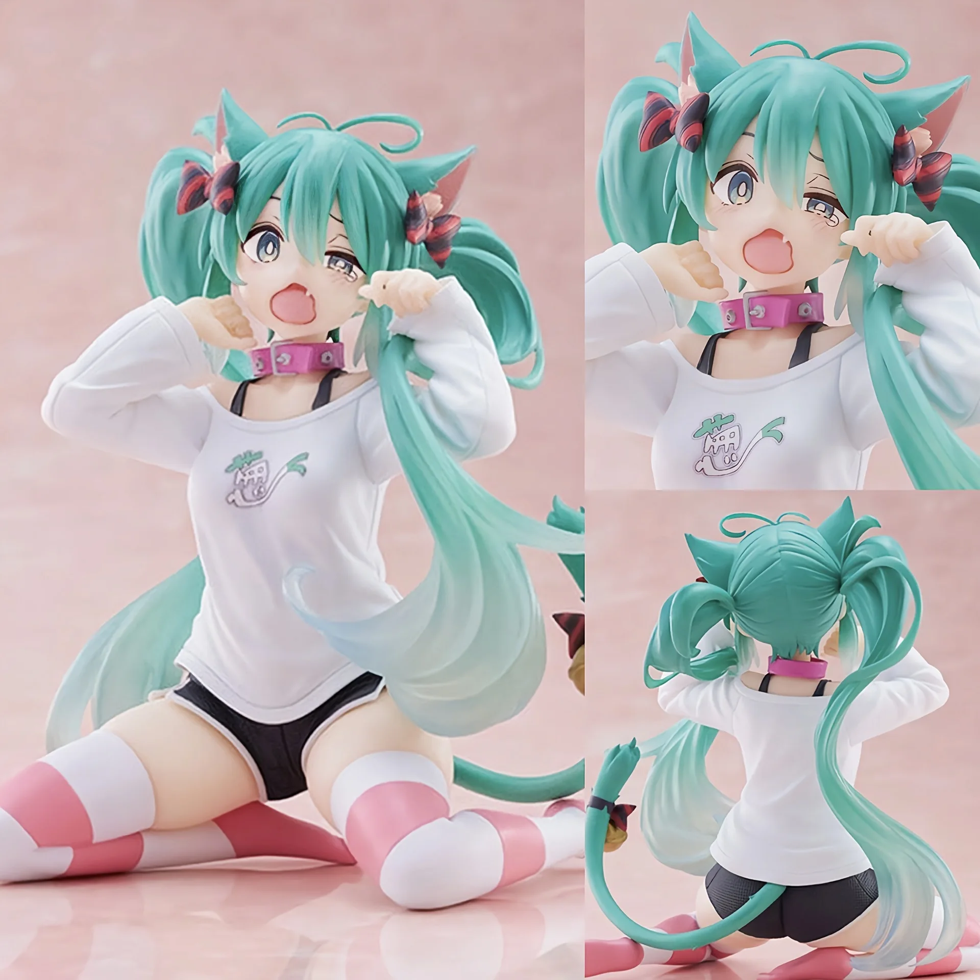 卸売配送-初音ミク-猫耳半袖パジャマ-初音ミクフィギュア-シーンモデル-アニメ美少女