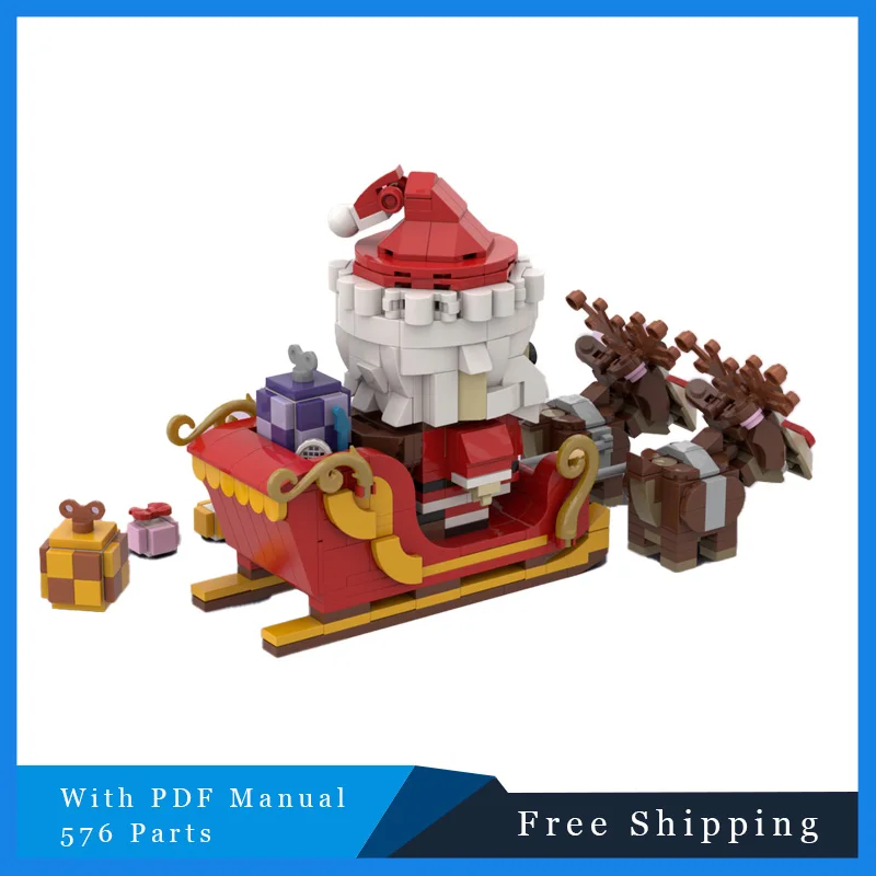 576 PCS MOC Creative Building Block Brickheadz Model Christmas Standard Gift Modular Assembly Birthday DIY Toys Educational Sets