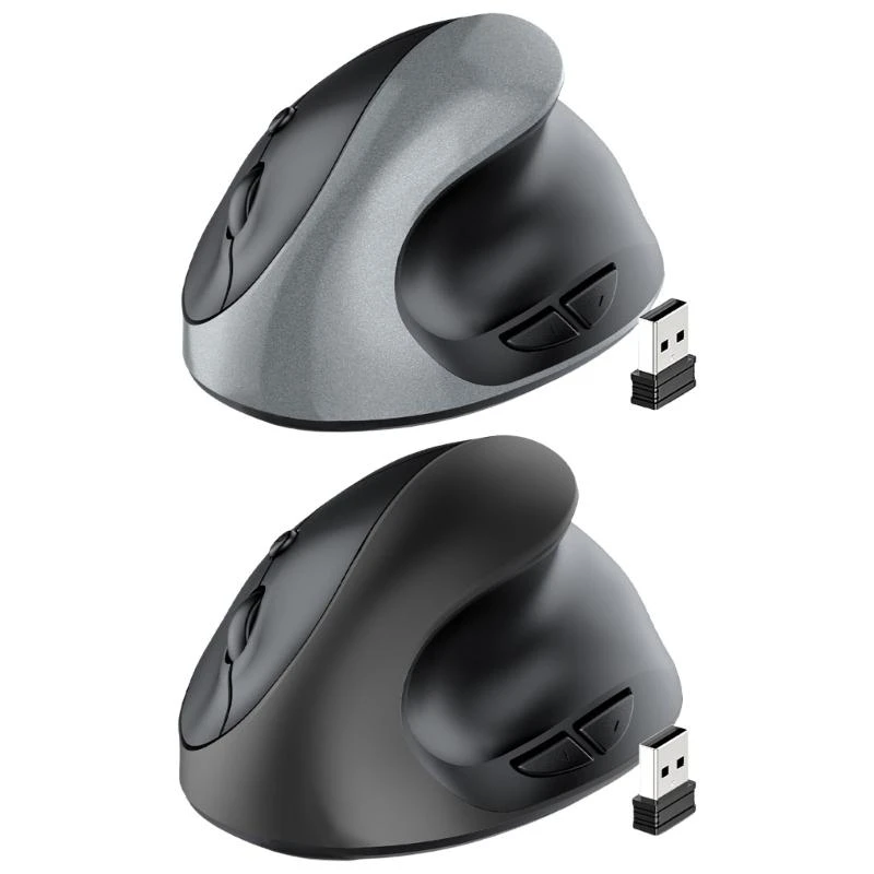 Mouse verticale wireless ergonomico batteria per computer verticale con pulsante silenzioso, mouse dal design ergonomico per alleviare il polso