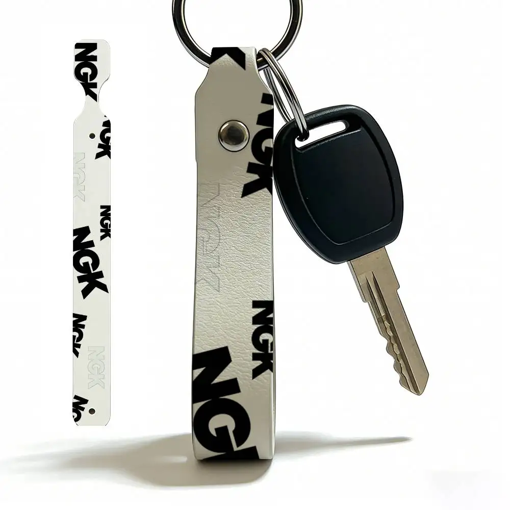

Высококачественный кожаный брелок для ключей Ngk в винтажном стиле для мотоциклов, скутеров и мотокросса