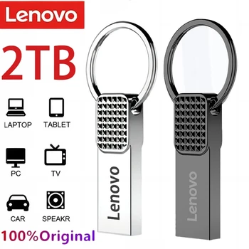 Lenovo 2tb usb 3.0 metal usb flash drives de alta velocidade pendrive 1tb 512gb 256gb portátil usb pen drive à prova dwaterproof água memoria u disco