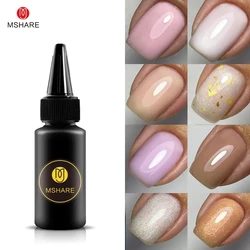 Mshare-Recarga de Base de Borracha Camuflada, Gel Soak Off Nails, Laca Verniz, Gel LED UV, Cor Rosa Bege, 30ml, 30ml