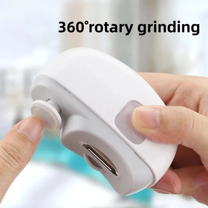 Automatic Electric Nail Clippers Anicure Trimmer With Light Adult Baby Fingernail Toe Scissors Pedicure Polishing Nails Cutter