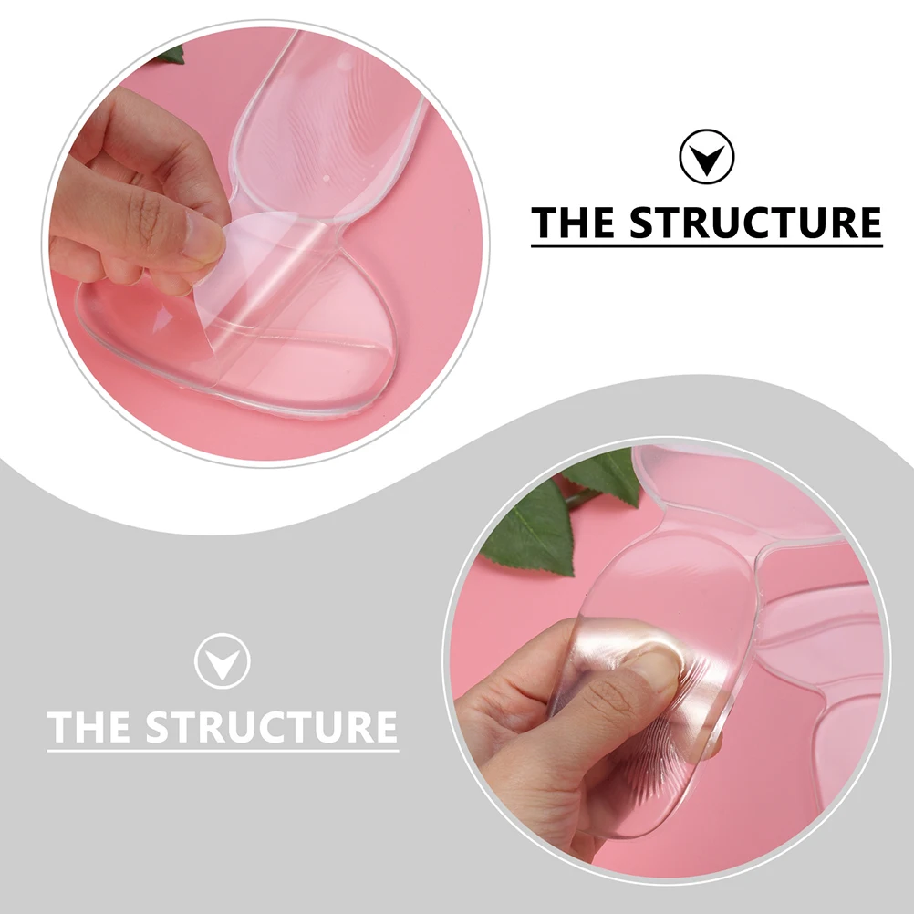 

2 Pairs Thickened Gel Heel Pads T shaped Back Cushion Foot Care Women Prevent Slippage Avoid Blisters Self adhesive Suitable