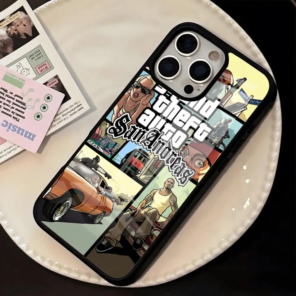 Funda para Teléfono Epc San Andreas G-GTA IMD para iPhone 17 Air 16 15 14 13 12 11 Pro Max Mini, Carcasa de PC+TPU