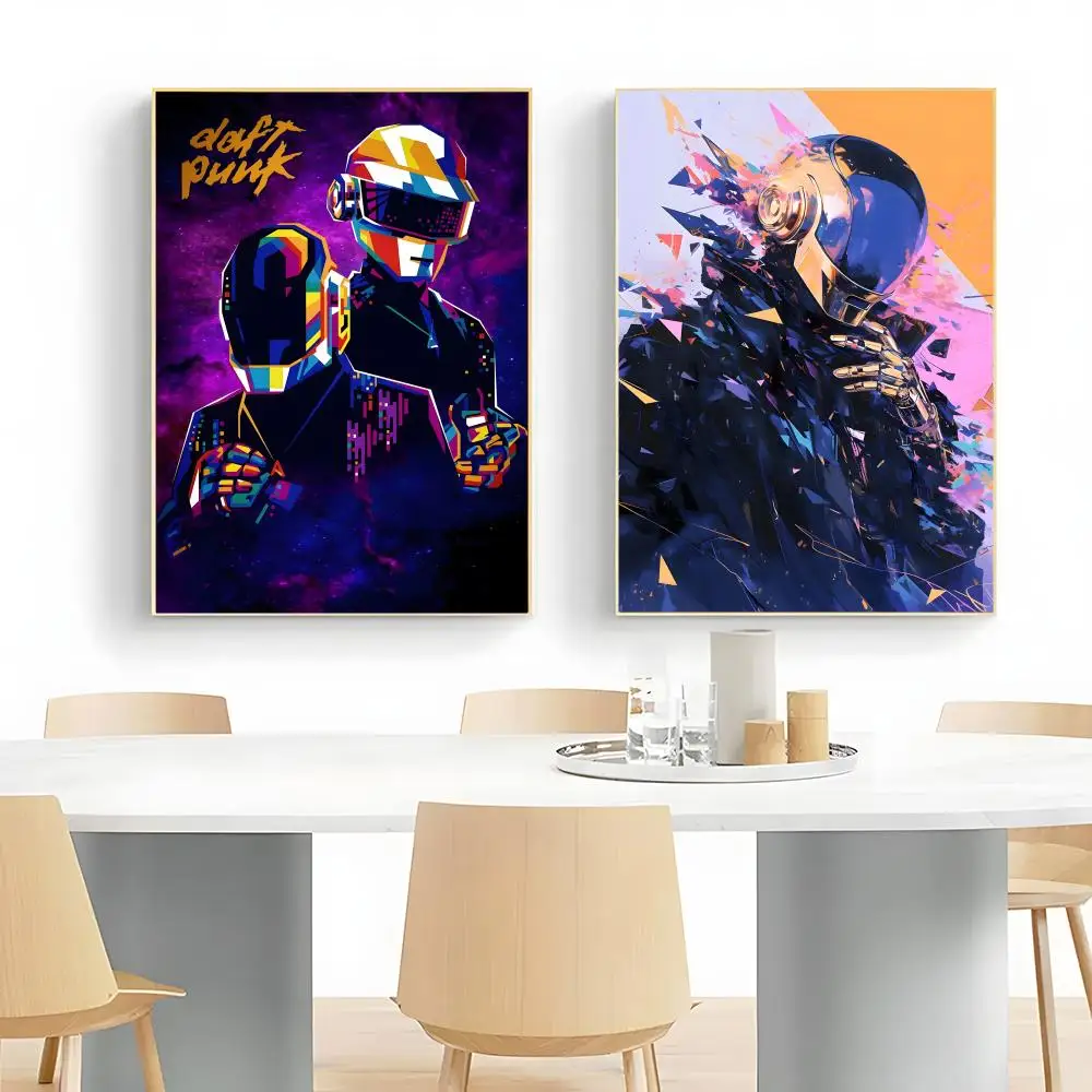 electronic music artist print D-Daft Punk Poster Wall Art Print Decorative Mural Home Decor Gift Unframed