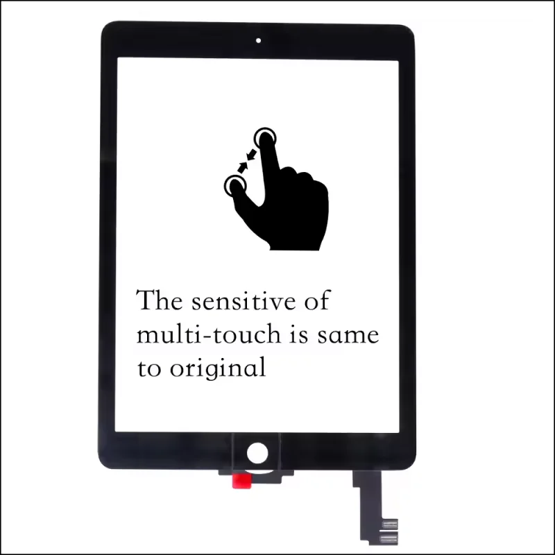 High Quality For iPad Air 2 A1567 A1566 Touch Screen Glass Digitizer With Flex Cable Free Tools With Tempered Glass
