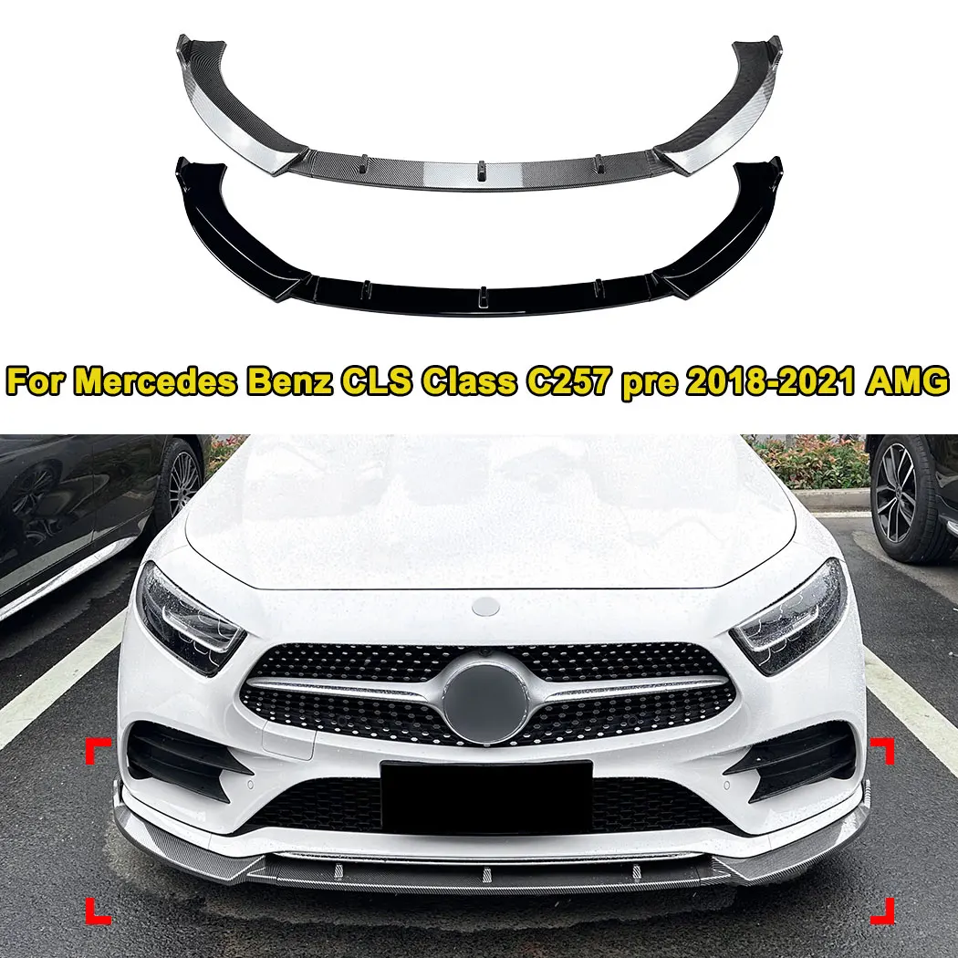 

Front Bumper Front Shovel Lip Spoiler Diffuser For Mercedes Benz CLS Class C257 pre 2018-2021 AMG Exterior Modified Accessories