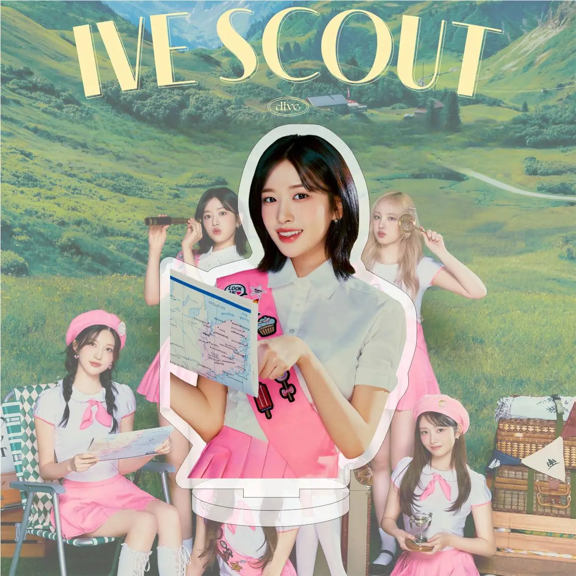 KPOP IVE 2024 Acrylic Standing Figure Desktop Decorative Ornament Leeseo Yujin Gaeul Wonyoung LIZ Standee Fans Collection Gift